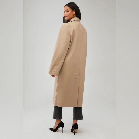 NWT Good American Women's Mac Trench Coat in Mineral Size 3X - Picture 3 of 6